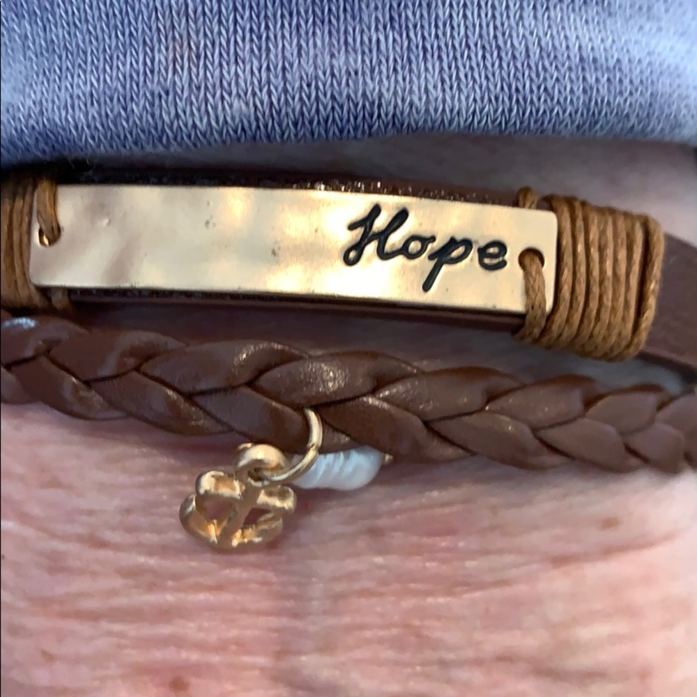 Brown/Gold HOPE Bracelet.